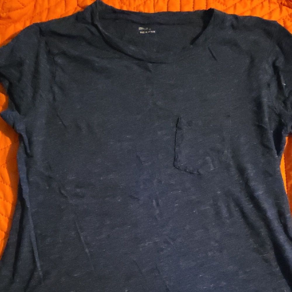Madewell Navy Short-Sleeve Pocket Tee